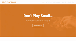 Desktop Screenshot of dontplaysmall.com